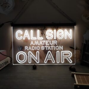 Custom Call Sign Amateur Radio Station ON AIR LED Neon Sign-3D Carving Wall Art for Home,Room,Bedroom,Office,Farmhouse Decor